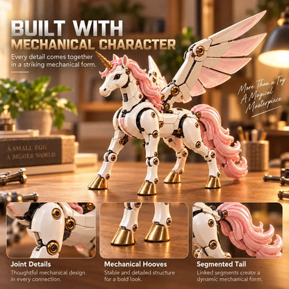 🎉🦄 2-in-1 Transforming Mechanical Unicorn Egg – Winged Fantasy Figure