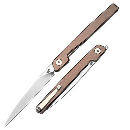 🔥Last Day Sale 49% OFF🎉Lanky Liner Lock Front Flipper Knife Black Aluminum Handle