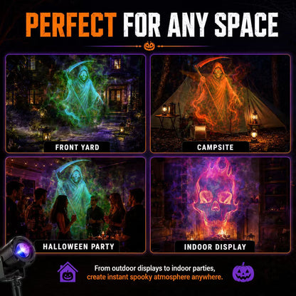 🎃👻32FT HD Halloween Projector | That Disappoint Your Halloween Party | 10 Unique HD Projection Patterns