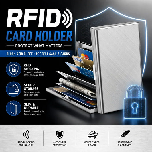 Stainless Steel RFID-Blocking Card Holder
