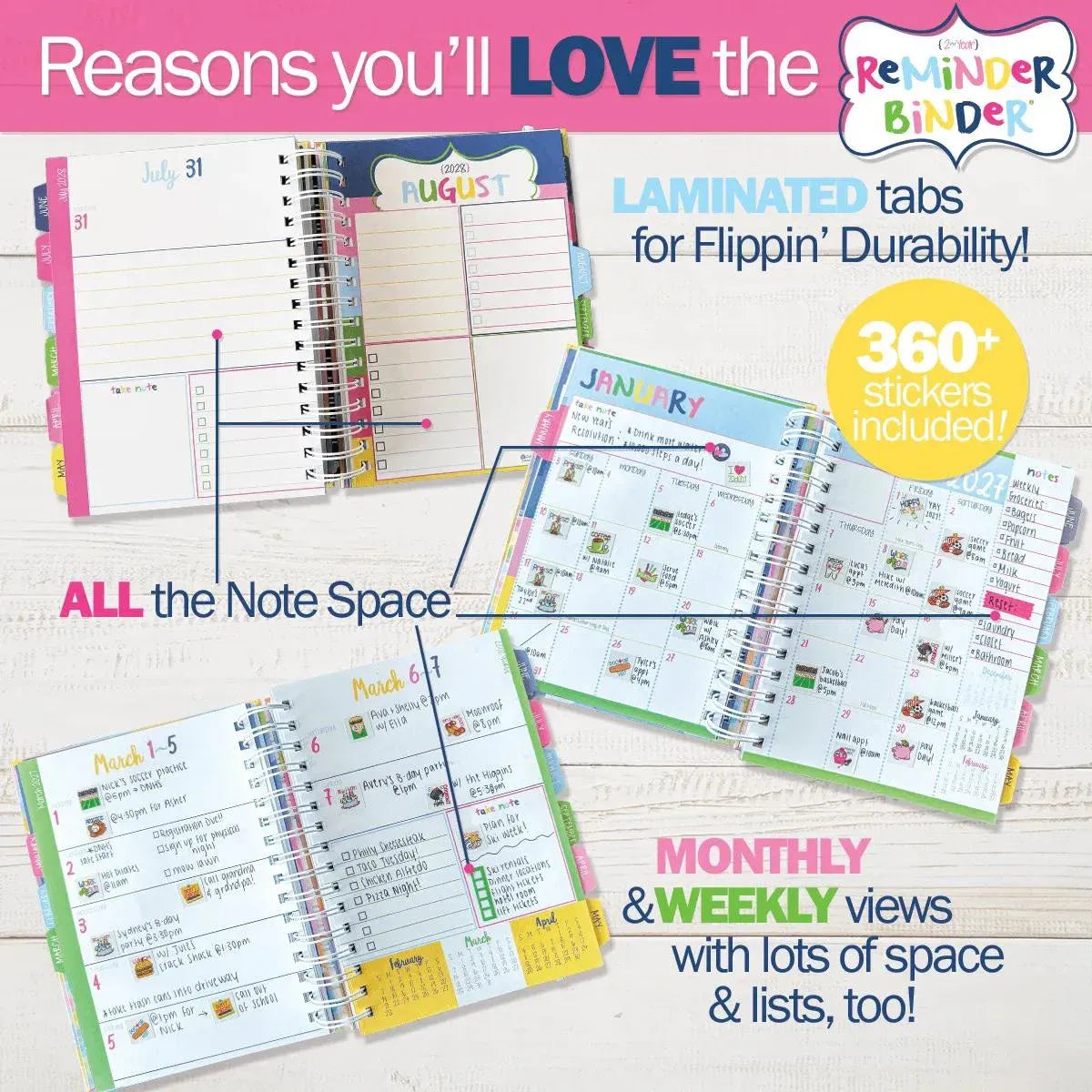 📅✨ 2027–2028 Reminder Binder® – 24-Month All-in-One Life Planner