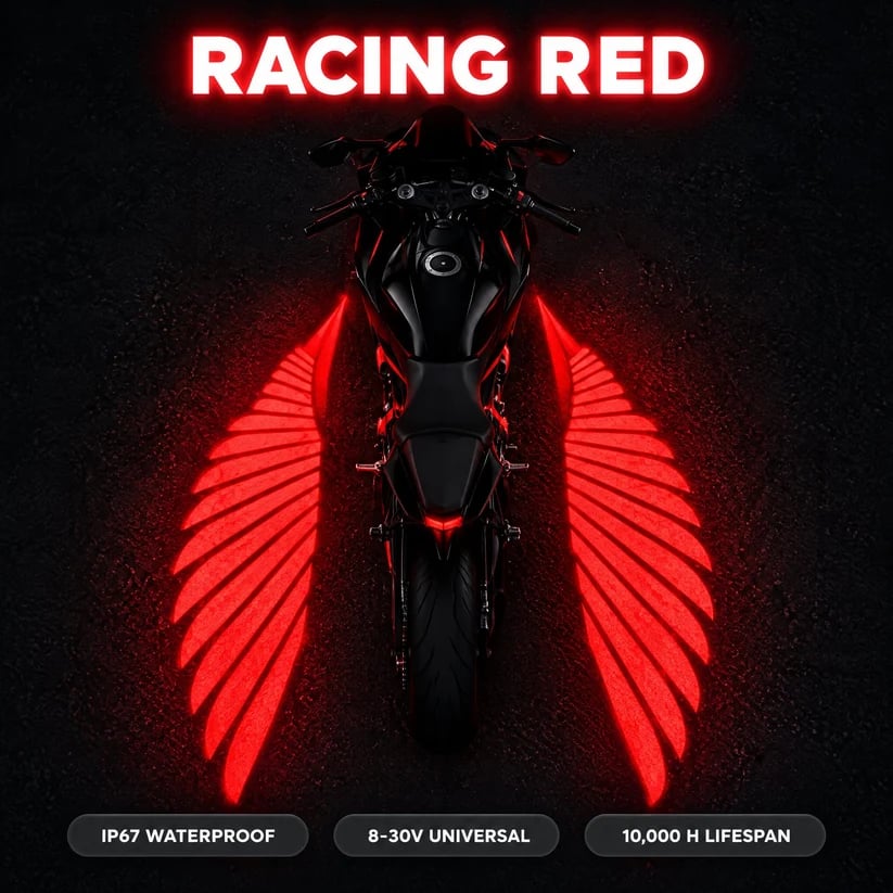 ⏰ LAST DAY 49% OFF 🏍️ Angel Wing Motorcycle LED Projector Lights (1 Pair)