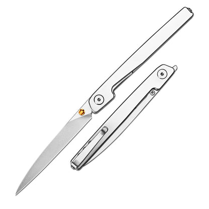 🔥Last Day Sale 49% OFF🎉Lanky Liner Lock Front Flipper Knife Black Aluminum Handle