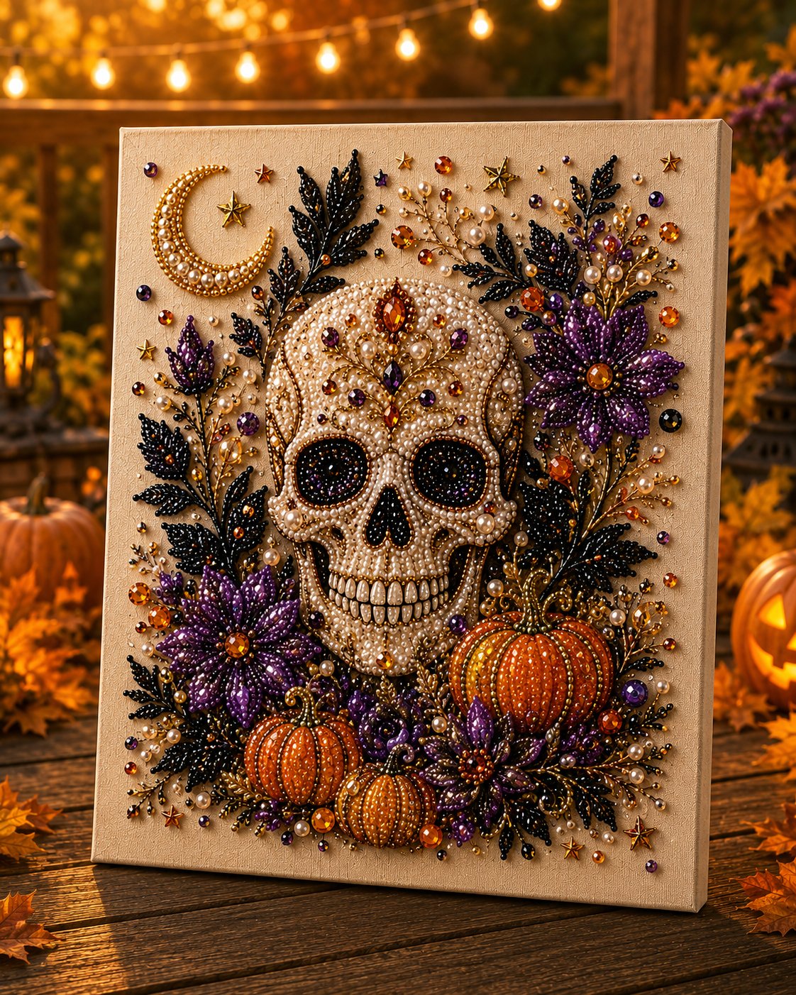 🔥 Last Day 49% OFF – 👻✨ Halloween Pearl Art DIY Kit