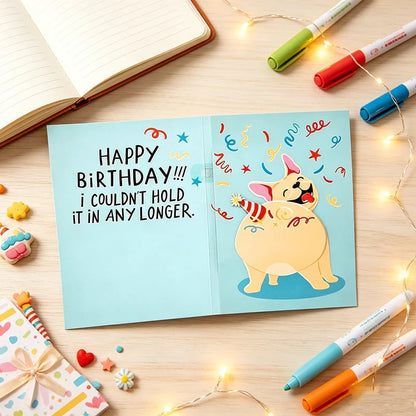 Farting Dog Birthday Card