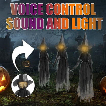 🎃HOT SALE ❤️‍🔥🧙‍♀️Lighted Halloween Witch Stake For Halloween Decoration🎃
