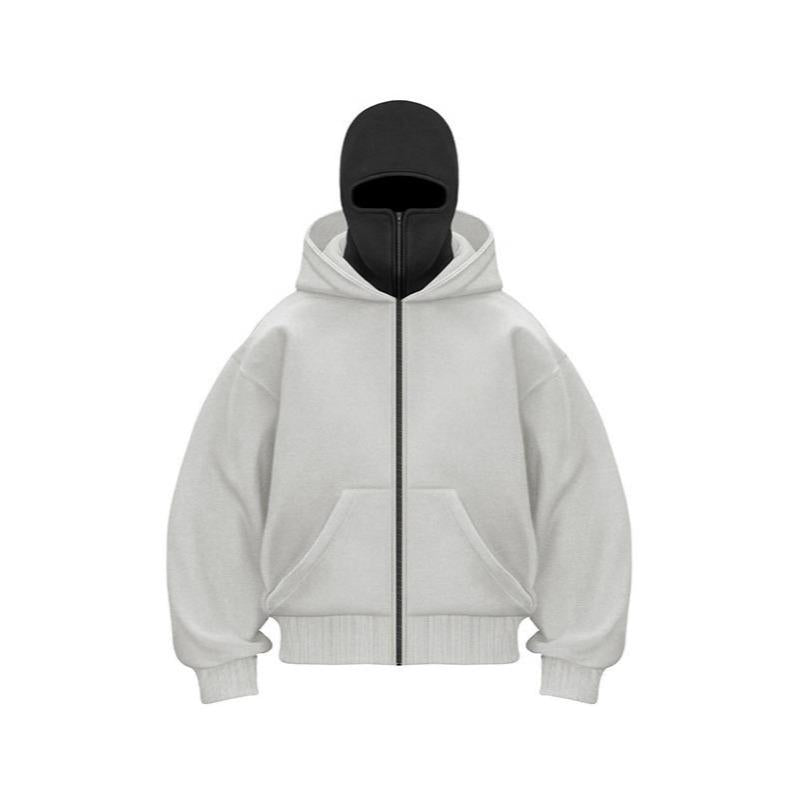 ❄️Men’s Balaclava Zip Hoodie for Winter Sports Streetwear and Cold Weather Training