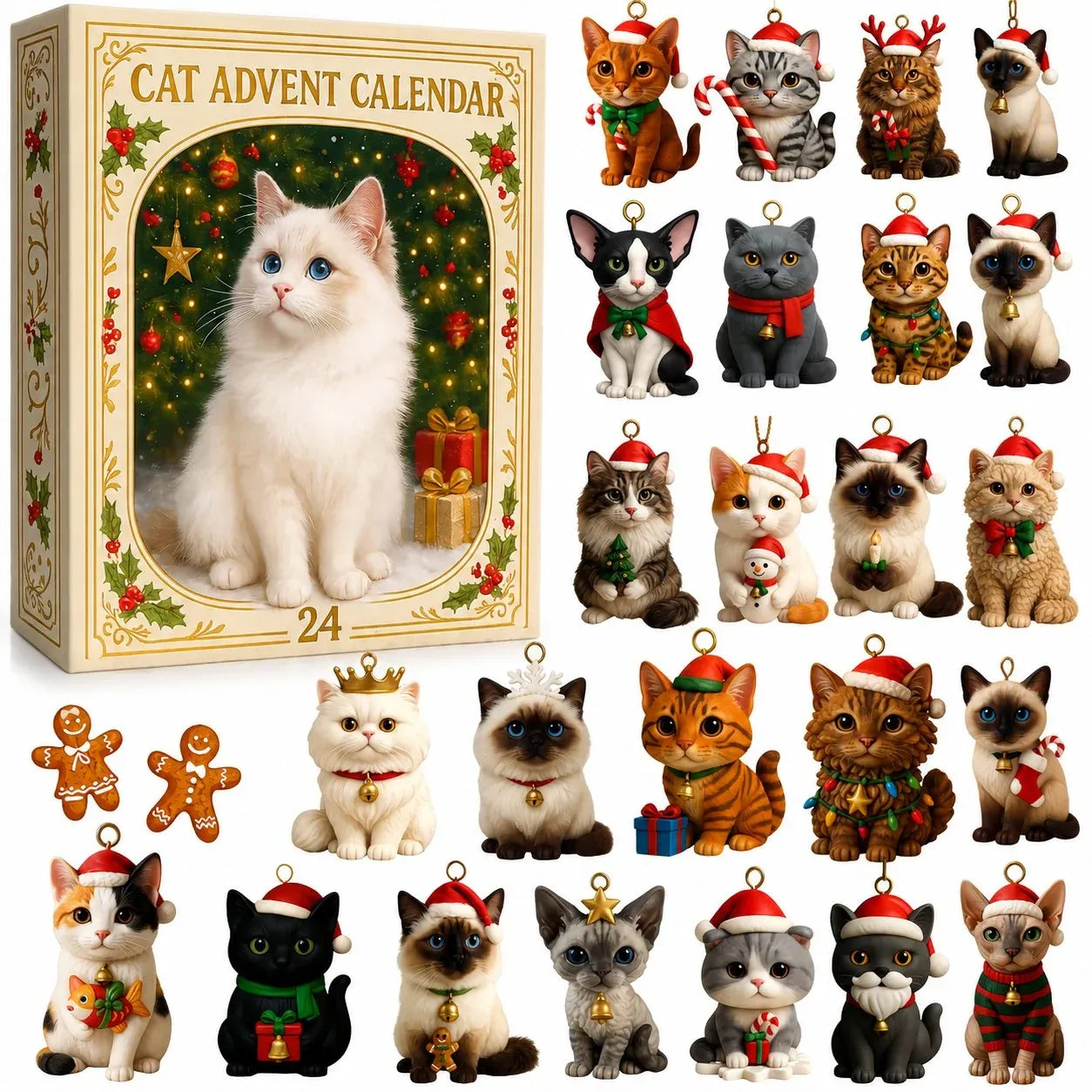 🐈Cat Advent Calendar 2026 – 24 Cat Pendants