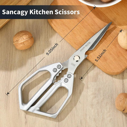 ✂️ Premium Japanese Steel Kitchen Shears 🧑‍🍳 Multi‑Purpose Heavy‑Duty Scissors For Meat, Fish & Fresh Herbs