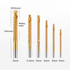 Cobalt Drill Bit Set (6 PCS) - Multi-Purpose HSS Co Thread Tap & Countersink Bit Set with 1/4 Inch Quick Change Hex Shank for Metal Drilling