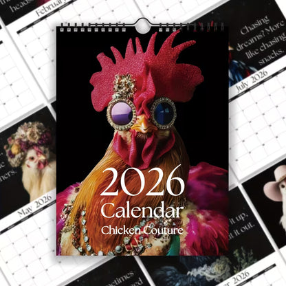 2026 Fun Chicken Wall Calendar