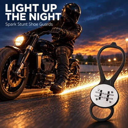 Motorcycle grinding shoe covers with sparks