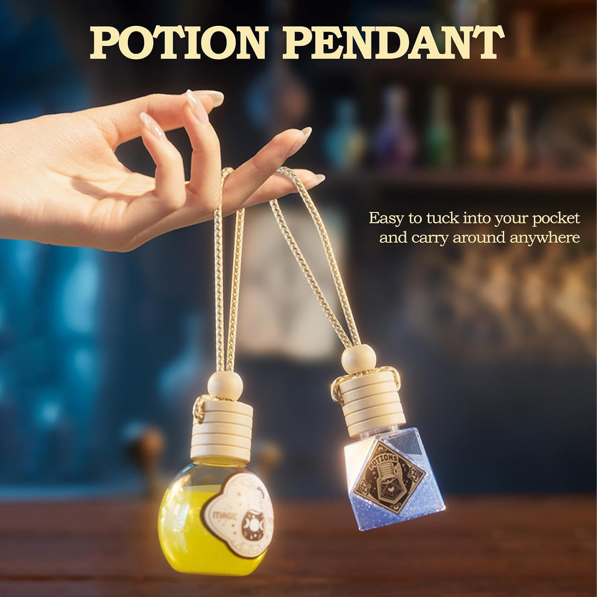 Small potion bottle pendants