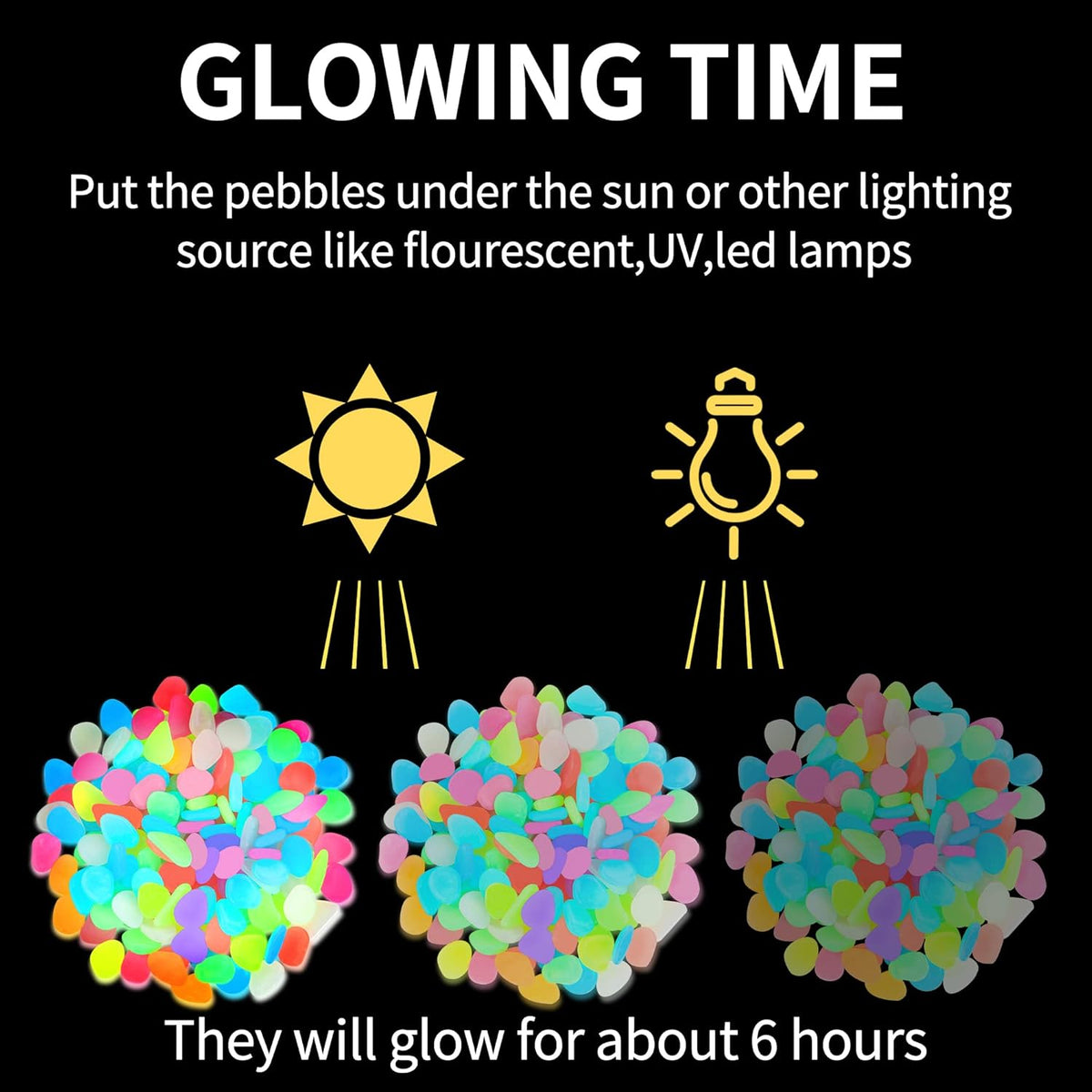 Luminous Stones – Mixed Color Glow