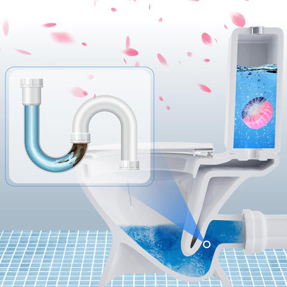 🚽 Toilet Cleaner Tablets, Automatic Flush Deodorant Bleach Cleanser for Bathroom Tank Stain Removal