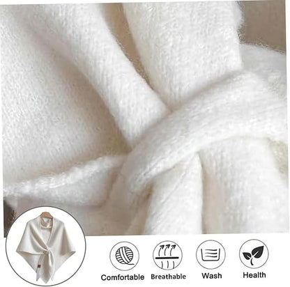 🍂Soft Knit Tie‑Front Shawl｜Versatile Layering Wrap for All Seasons🧣
