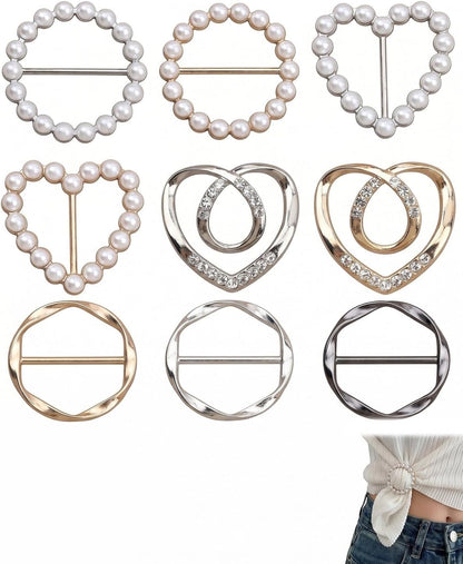 ✨ 9-Piece Shirt & Scarf Clip Set – Effortless Everyday Style