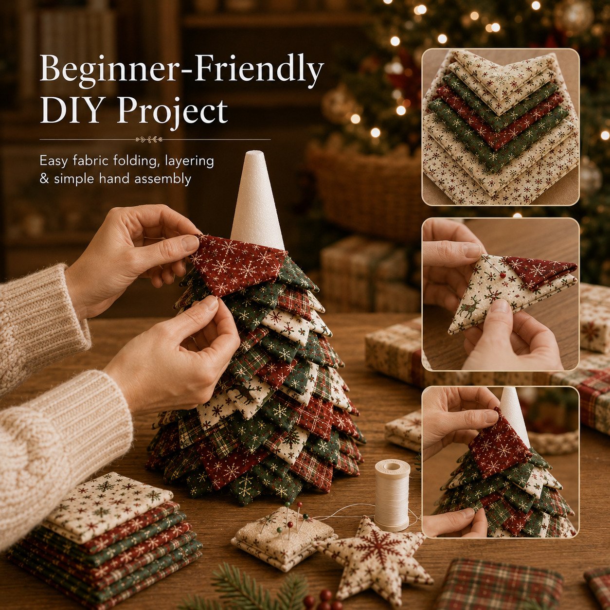 DIY Quilted Fabric Christmas Tree Kit