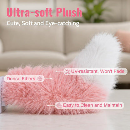 Electric Cat Tail for Car Decoration, Remote-Controlled Wagging Plush Tail for Car