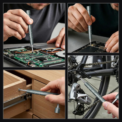 3.15" Compact Transformable Precision Tool Kit – 2-in-1 Torque Handle & Modular Electronics Repair Set