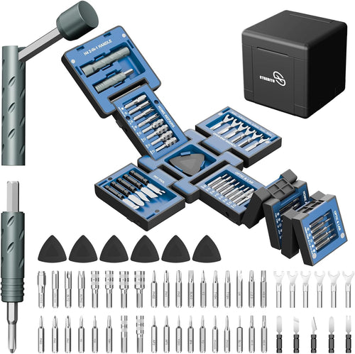 3.15" Compact Transformable Precision Tool Kit – 2-in-1 Torque Handle & Modular Electronics Repair Set