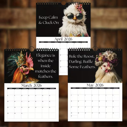 2026 Fun Chicken Wall Calendar
