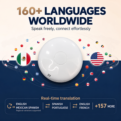 AI Pocket Language Tutor – 165-Language Smart Translator & Conversation Practice Device
