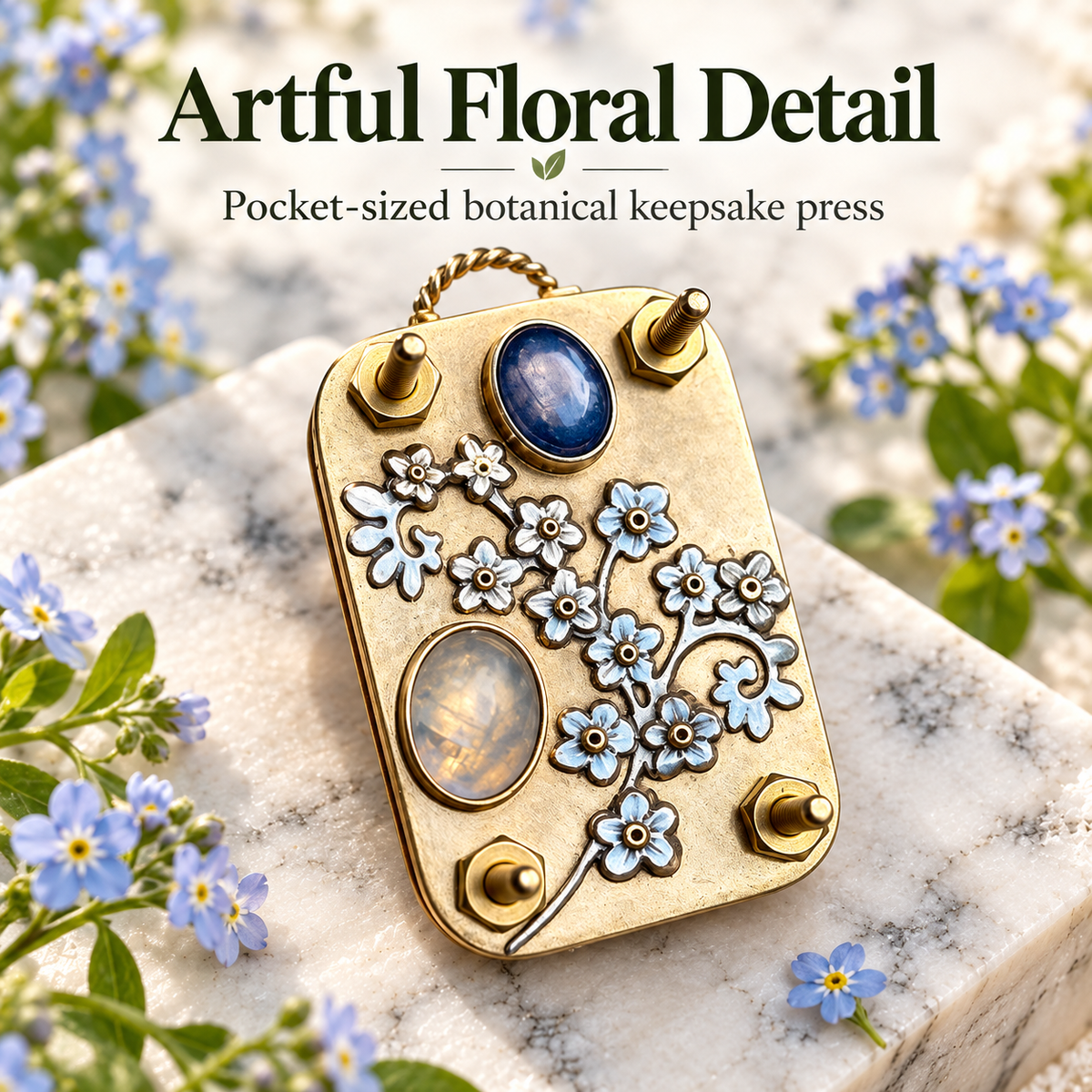 ✨Mini Embossing Tool | Small Portable Pocket-Sized Embosser🌸(Includes 20 Sheets of Paper and a Wrench)