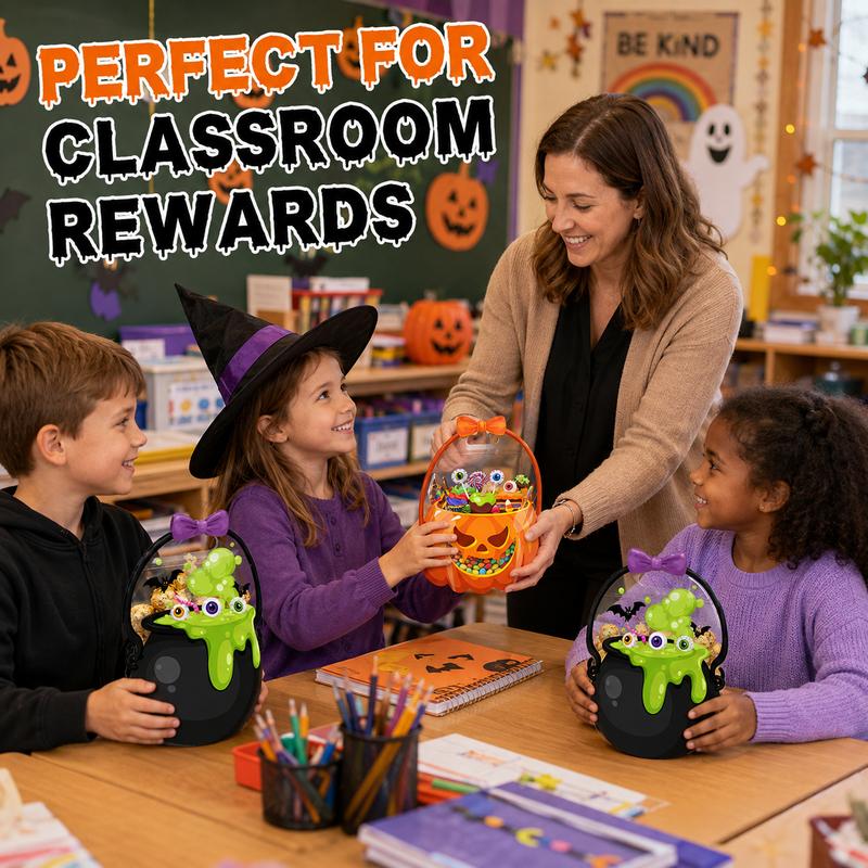 🎃Halloween Goodie Bags Plastic Candy Gift Bags with Handle