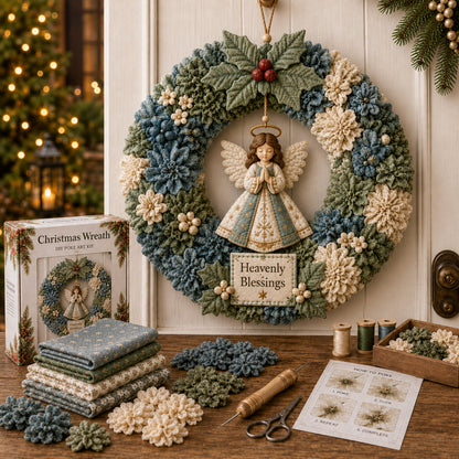 🔥Last Day 🔥🎄 3D Fabric Poke Wreath DIY Kit