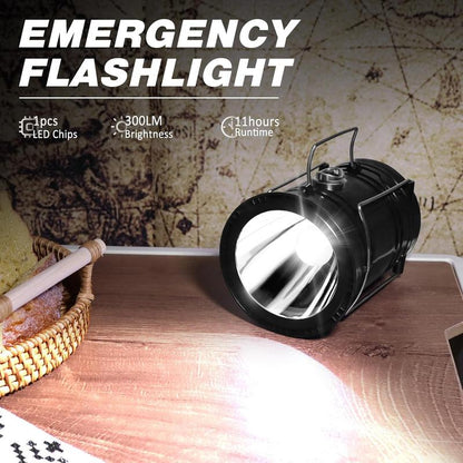 💡Collapsible Portable LED Camping Lantern Lightweight Waterproof Solar USB Rechargeable LED Flashlight