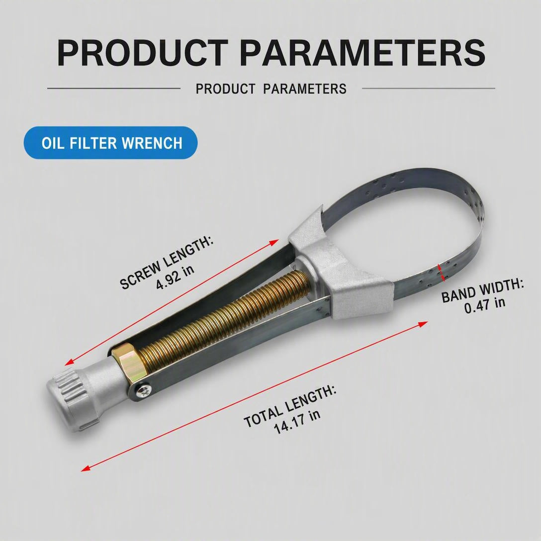 🛠️NEW Auto Car Diameter Adjustable Oil Filter Removal Strap Wrench Tool