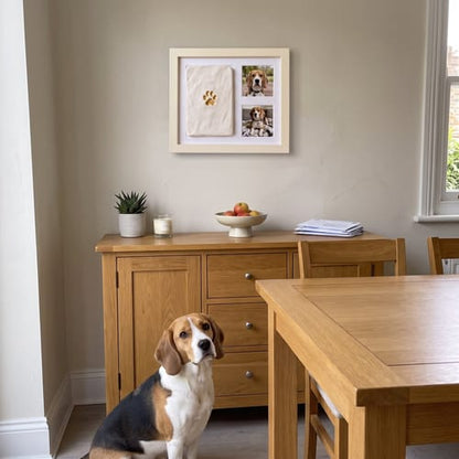 🐾DIY clay paw-print keepsake frame with space for two photos
