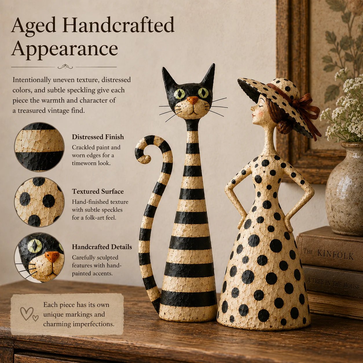 🔥Hot Sale 50% OFF🔥 - Vintage Cat & Lady Sculptures