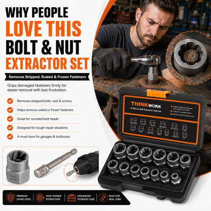 🧰13+1 PCS Bolt & Nut Extractor Set🔩-Buy 2 Get Free Shipping