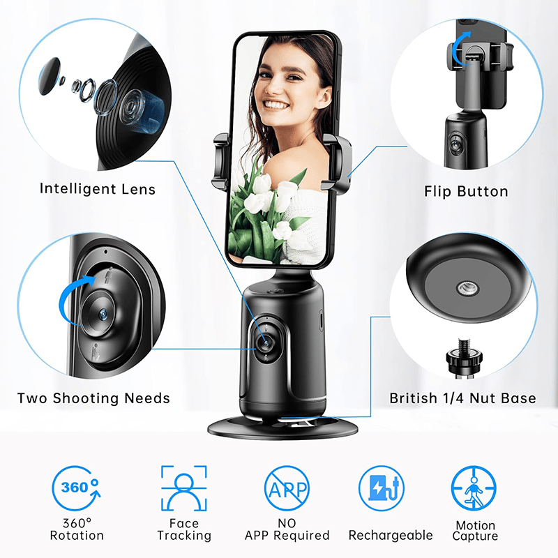 Smart AI Facial Recognition Phone Tripod🤳