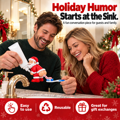 🎅 The Cheeky Santa Toothpaste Dispenser™ – The Christmas Gag Gift Everyone Will Talk About 😂🎄