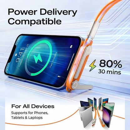 🔥Fast-Charging Cable with Detatchable Stand