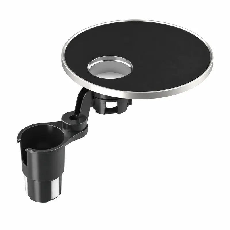 🚗 360° Swivel Car Cup Holder Tray – Adjustable Food & Drink Table
