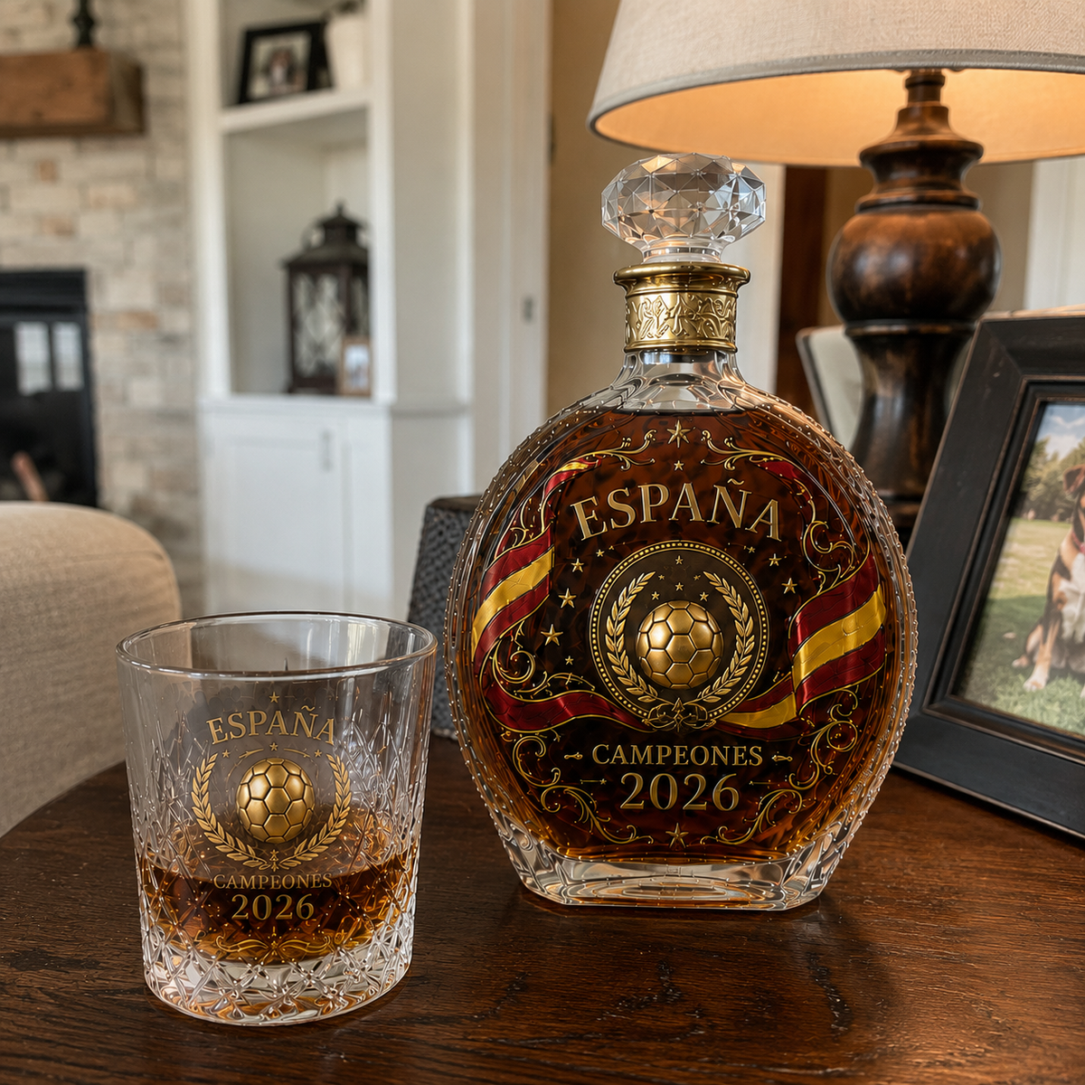 España 2026 Football Legacy Whiskey Decanter & Glass Set — Campeones Collector Edition