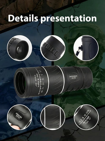 🧭🔭Used by American Mountain Guides! 100x HD Monocular, IPX5 Waterproof & Fog-Proof