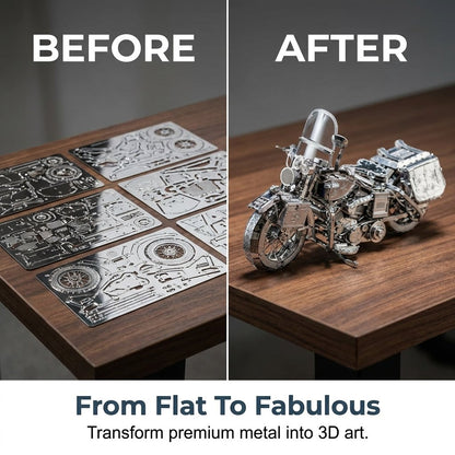 🔥Last Day 49% OFF - 🏍️🧩Silver Motorcycle 3D Metal Assembly Puzzle(📦Buy 2 Free Shipping)