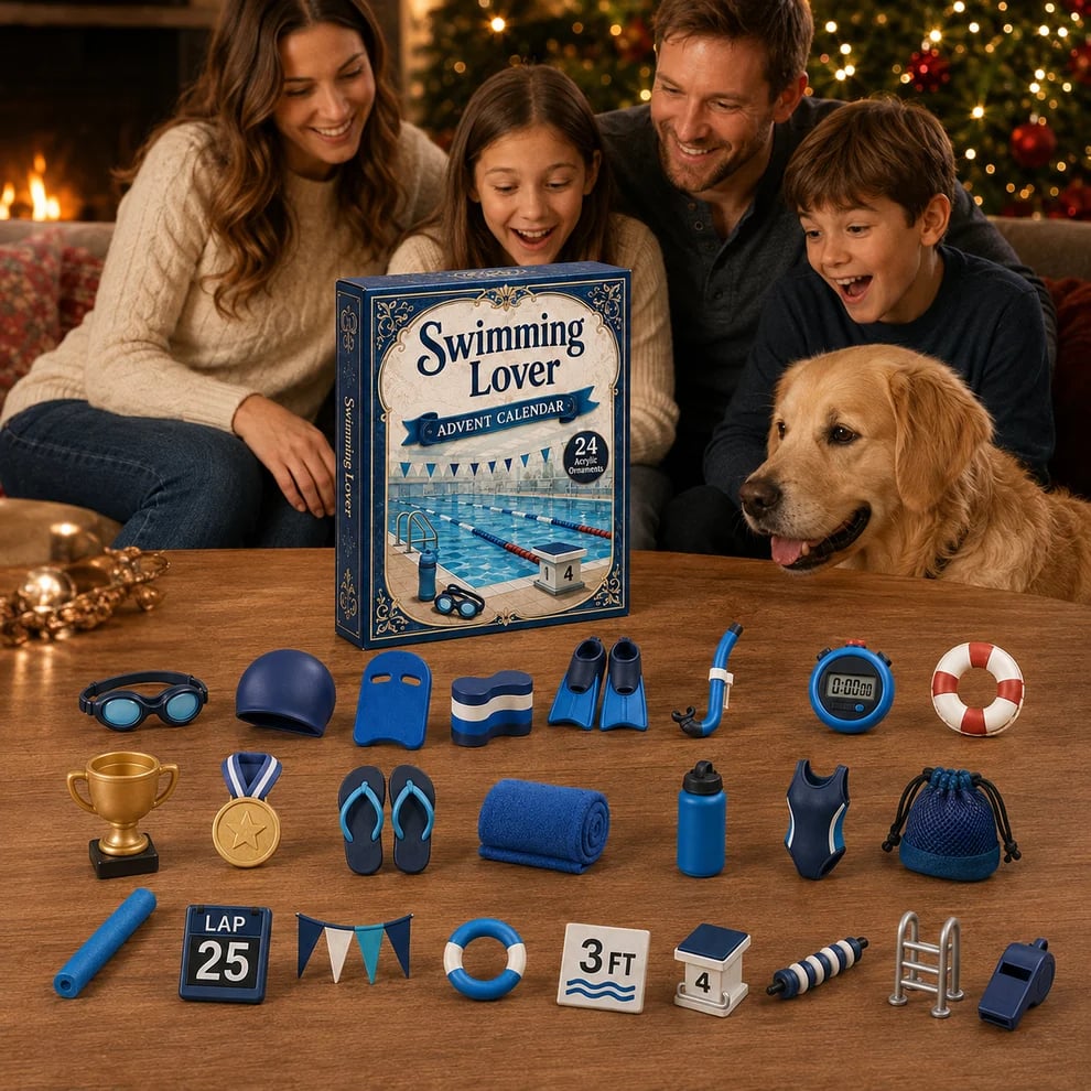 🎄🏊‍♀️ Swimming Lover’s Advent Calendar 2026 – 24 Fun Acrylic Charms