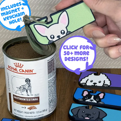 Food can tab opener magnet keychain