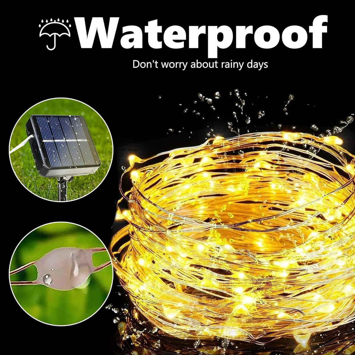 🎁Christmas Sale 50% 🔥2-Pack Solar Outdoor String Lights
