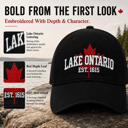 🔥LAST DAY 50% OFF -- 🍁Lake Ontario Forever – Heritage Embroidered Cap (🧢100% Cotton)