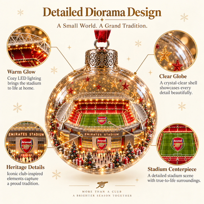 ⚽🎄 Christmas Sale: 50% OFF – Light-Up Football Stadium Ornament | 20 Styles