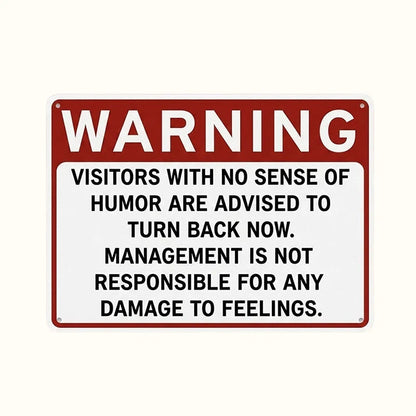 Humor Warning Door Decoration