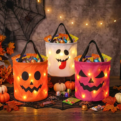 LED Light Up Halloween Candy Bucket