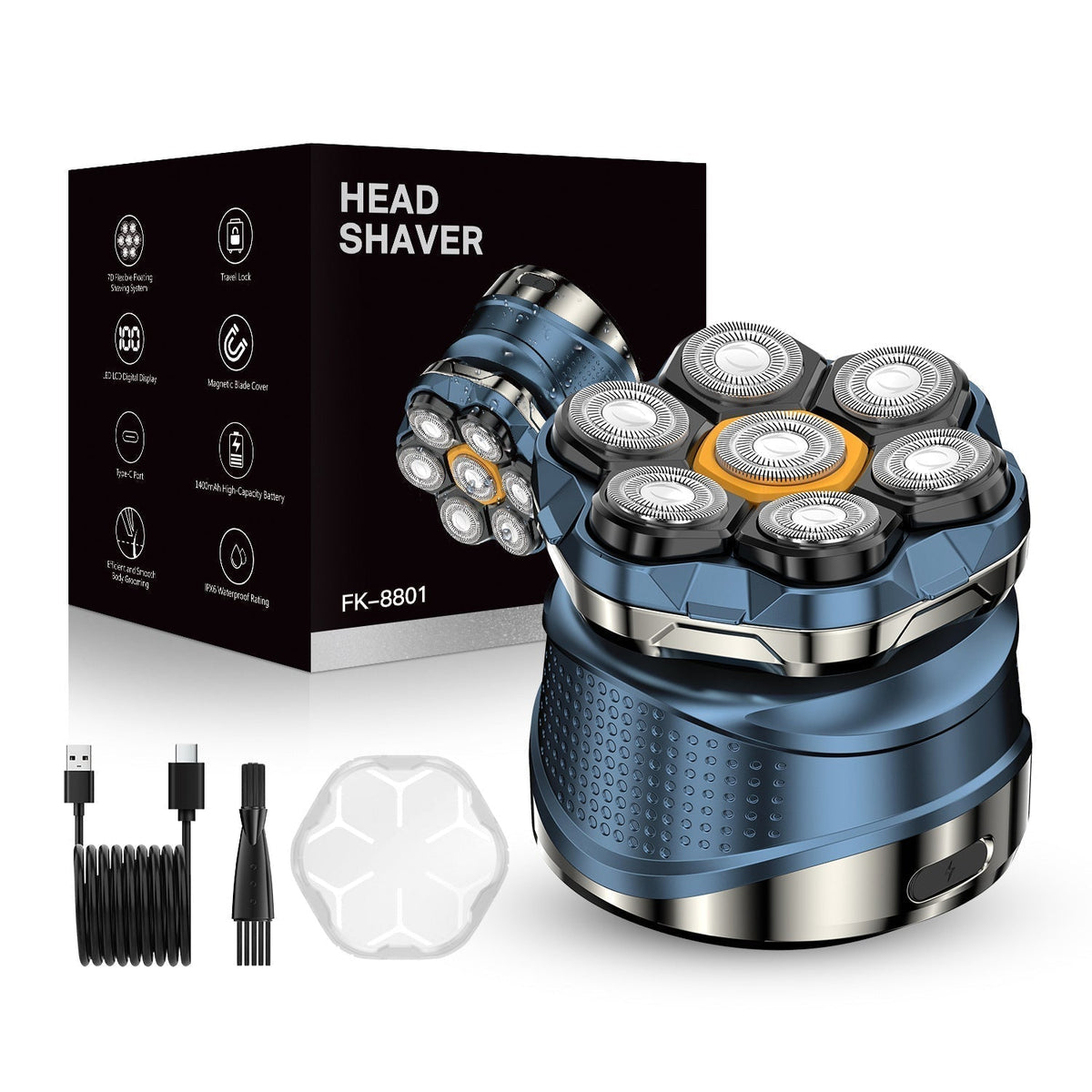 Free Shipping🔥 7D Electric Head Shaver for Men | Wet & Dry Rotary Razor